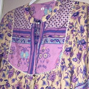 Like New cotton Floral Print Women's Top M